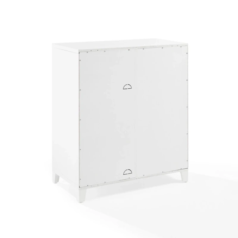 White & Gold Storage Cabinet