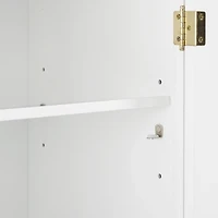 White & Gold Storage Cabinet
