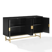 Black Wood & Gold Metal Cabinet
