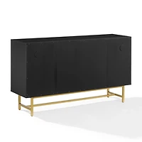 Black Wood & Gold Metal Cabinet