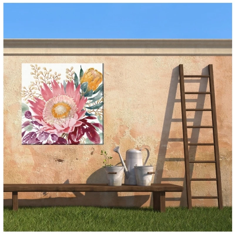 Protea Floral Outdoor Canvas Art Print