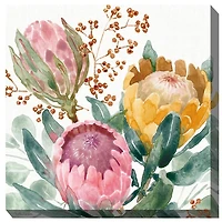 Blooming Protea Floral Outdoor Canvas Art Print