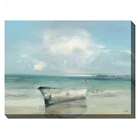 Boat on Shore Outdoor Canvas Art Print