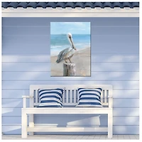 Pelican Portrait Outdoor Canvas Art Print