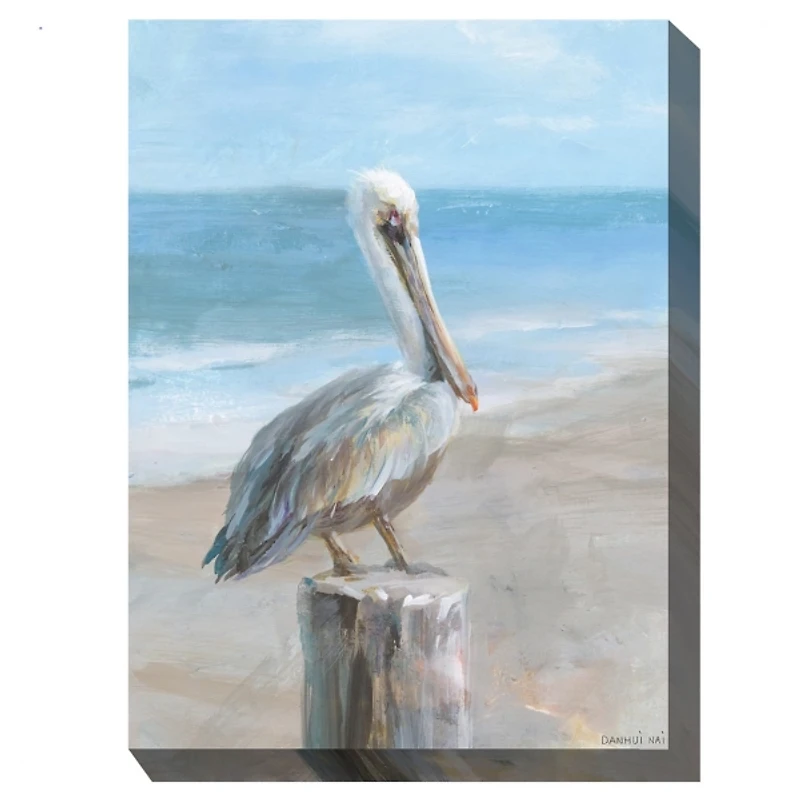Pelican Portrait Outdoor Canvas Art Print