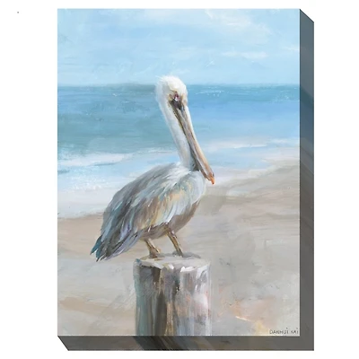 Pelican Portrait Outdoor Canvas Art Print