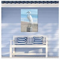 Egret Portrait Outdoor Canvas Art Print