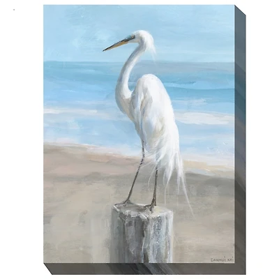 Egret Portrait Outdoor Canvas Art Print