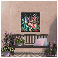 Midnight Floral Outdoor Canvas Art Print