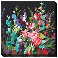 Midnight Floral Outdoor Canvas Art Print