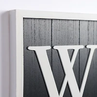 Black & White Framed Welcome Porch Board