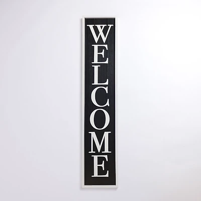 Black & White Framed Welcome Porch Board