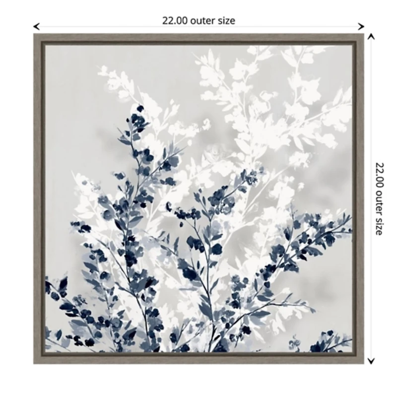 Blue Spring Framed Canvas Art Print