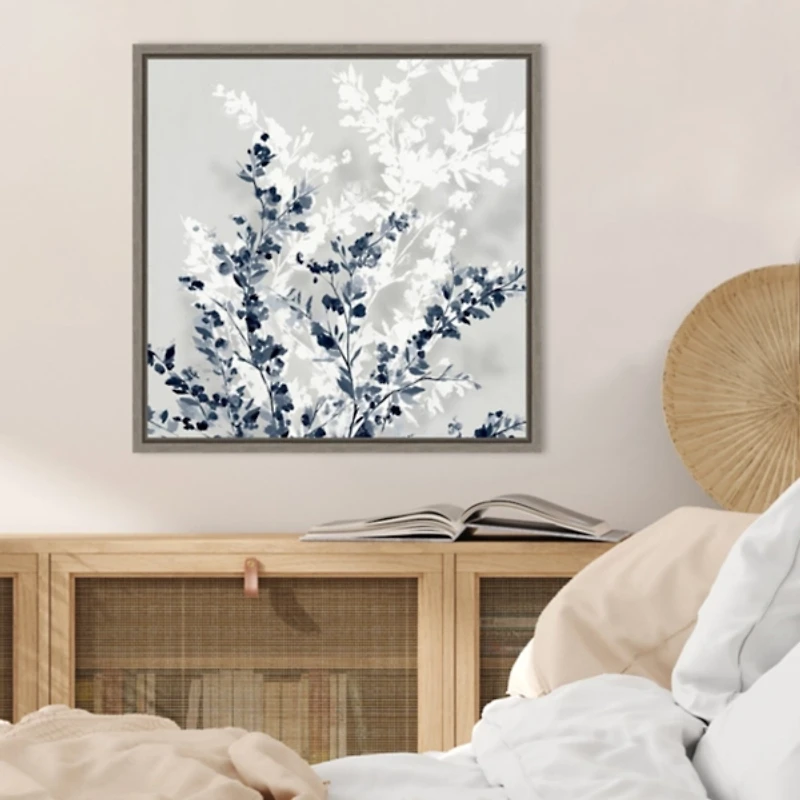 Blue Spring Framed Canvas Art Print