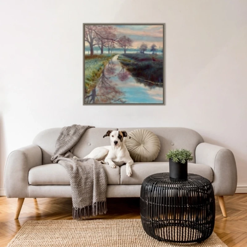 Bushy Park Framed Canvas Art Print