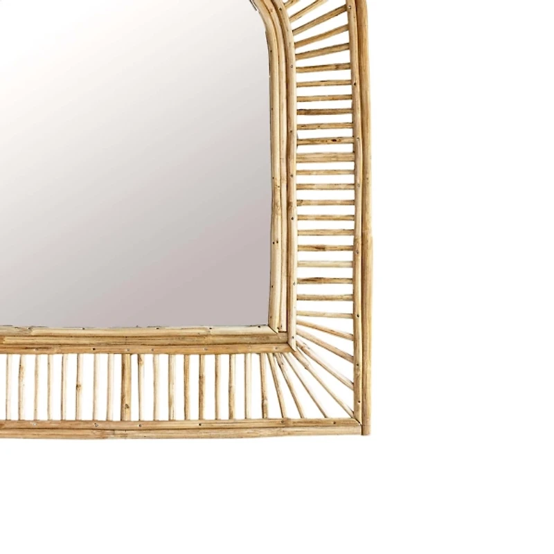 Natural Cane Arched Wall Mirror