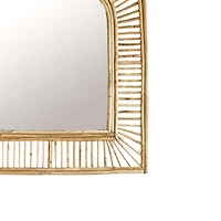 Natural Cane Arched Wall Mirror