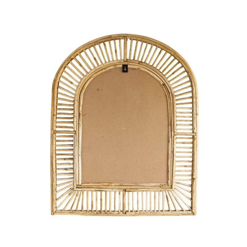 Natural Cane Arched Wall Mirror
