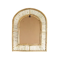 Natural Cane Arched Wall Mirror