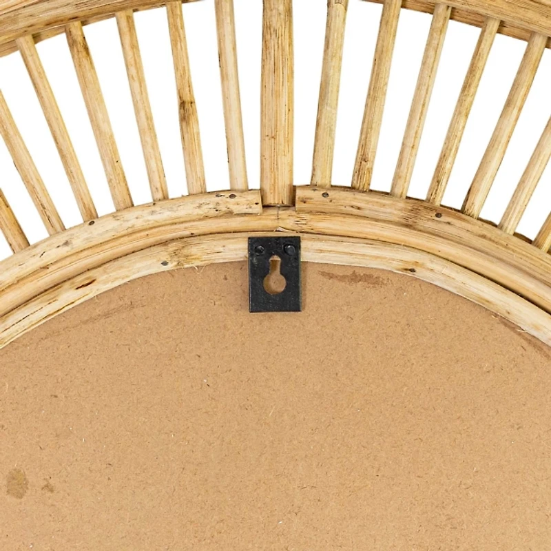 Natural Cane Arched Wall Mirror