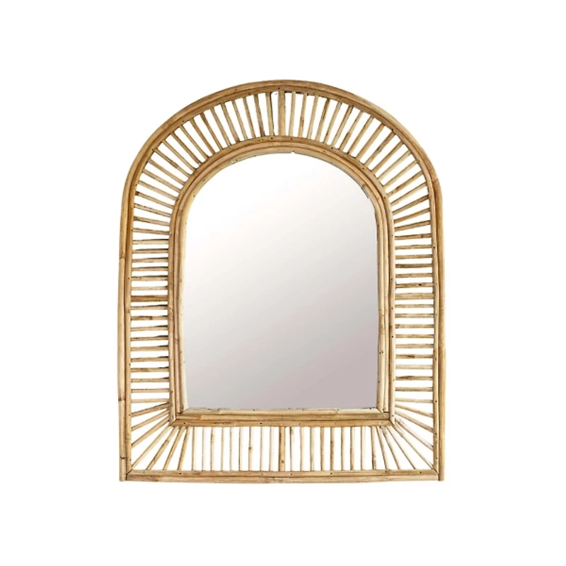 Natural Cane Arched Wall Mirror