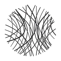 Elena Black Metal Abstract Wall Plaque