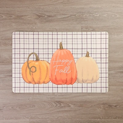Happy Fall Plaid Kitchen Mat