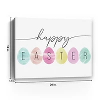 Happy Easter Eggs Canvas Art Print