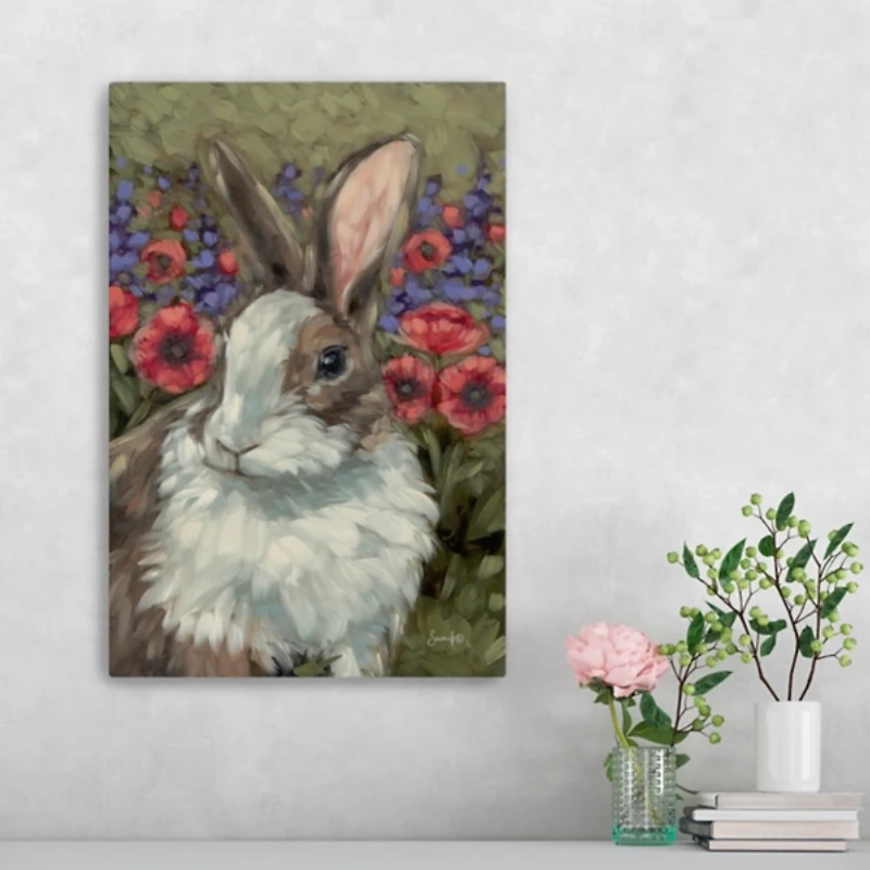 Spring Melody Bunny Canvas Art Print