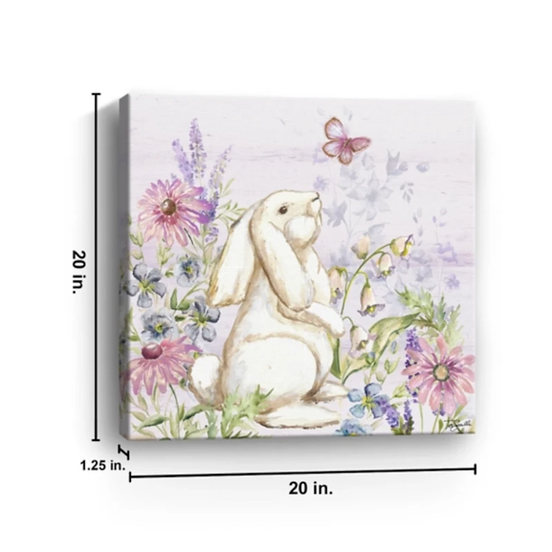 Bunny Butterfly Trail I Canvas Art Print