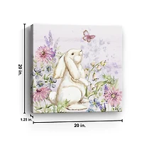Bunny Butterfly Trail I Canvas Art Print