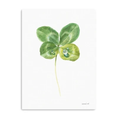 Green Lucky Clover Canvas Art Print