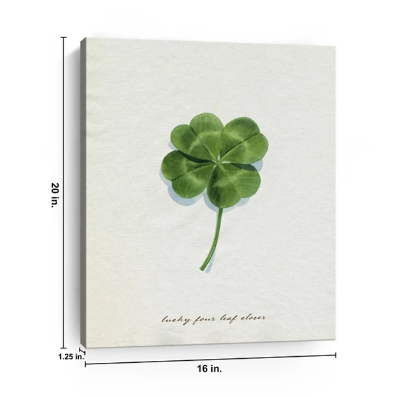 Lucky Four Leaf Clover Canvas Art Print