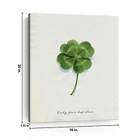 Lucky Four Leaf Clover Canvas Art Print