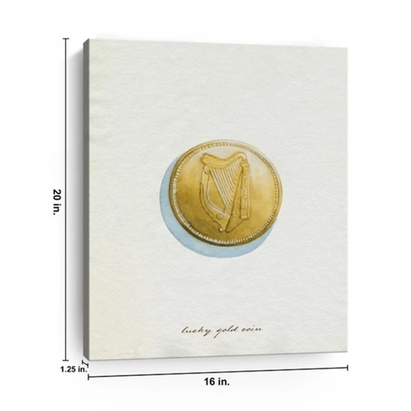 Lucky Gold Coin Canvas Art Print