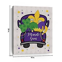 Mardi Gras Fleur de Lis Truck Canvas Art Print