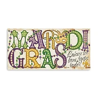 Mardi Gras Mask Canvas Art Print, 20x10 in.