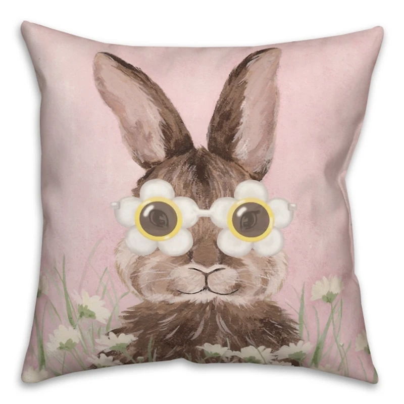 Daisy Sunnies Bunny Indoor/Outdoor Pillow