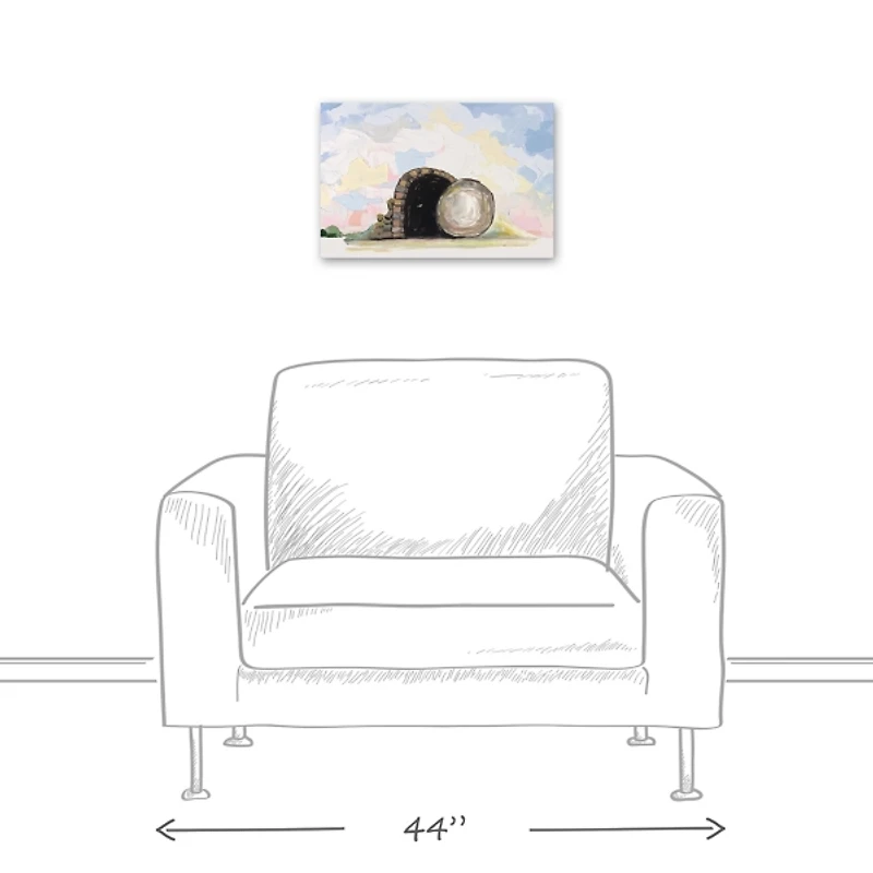 Easter Tomb Painterly Canvas Wall Art