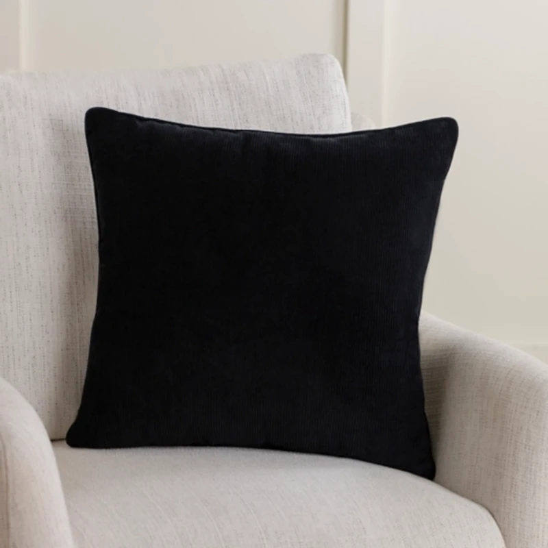 Black & White Ghost Pattern Halloween Throw Pillow