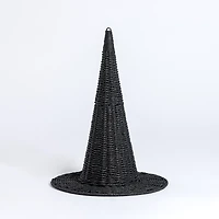 Black Wicker Witch Hat, 18 in.