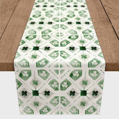 Geometric Shamrock Table Runner, 90 in.