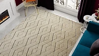 Tan Modern Chevron Area Rug, 5x7