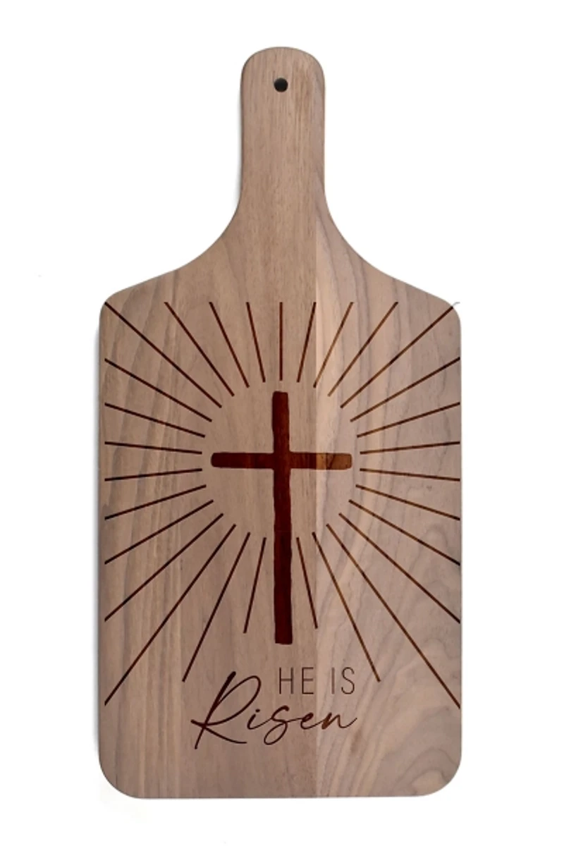 He is Risen Walnut Cutting Board