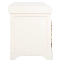 Bench with Woven Storage Baskets