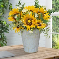 Sunflower Arrangement in Bucket