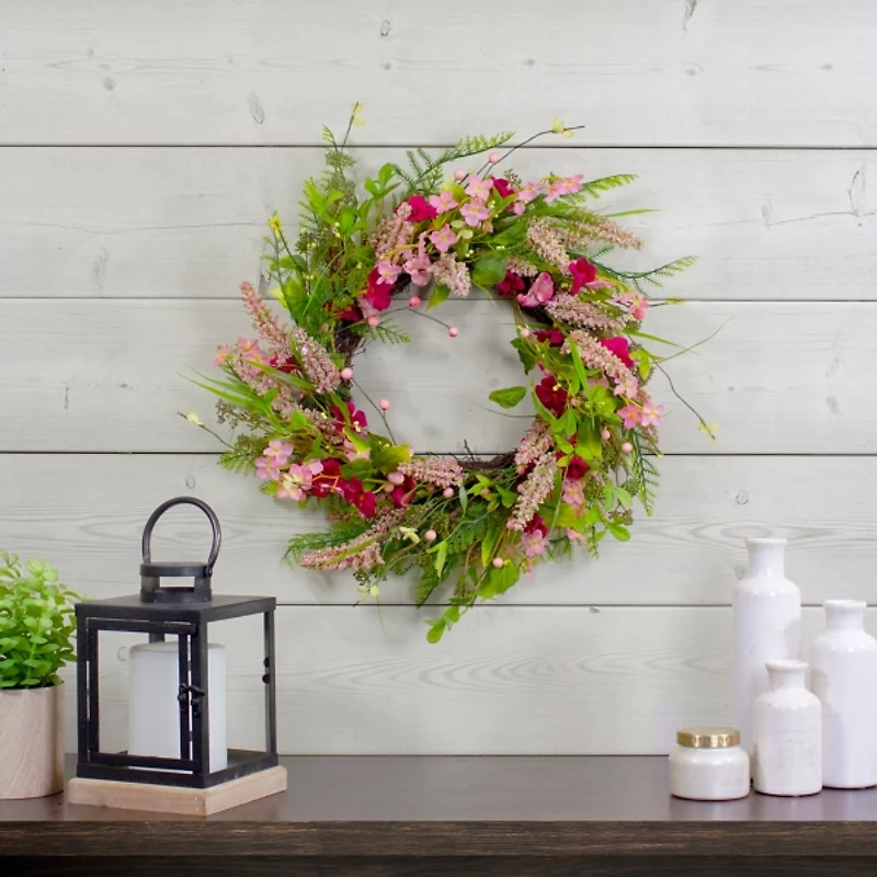 Pink Berry Floral Wreath