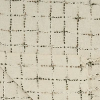 Natural Woven Grid Throw