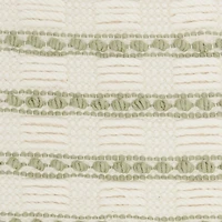 Sage Woven Knotted Stripes Throw Pillow