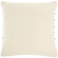 Sage Woven Knotted Stripes Throw Pillow